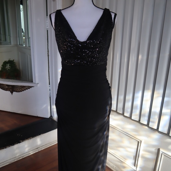 Black beaded long event gown - Picture 6 of 9